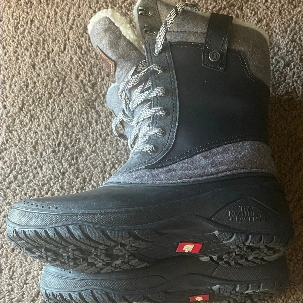 The North Face Black and Gray Winter Boots